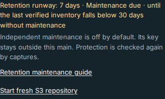 Retention runway and owner actions on a phone without horizontal scrolling
